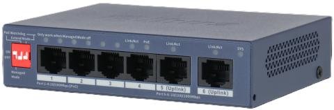CS4006-4ET2GT-36 - PoE switch 6/4, 4x PoE/2x LAN, 36W