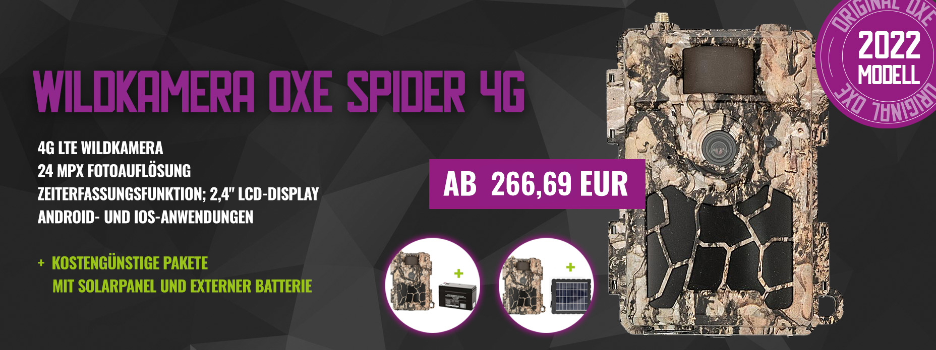 Wildkamera OXE Spider 4G